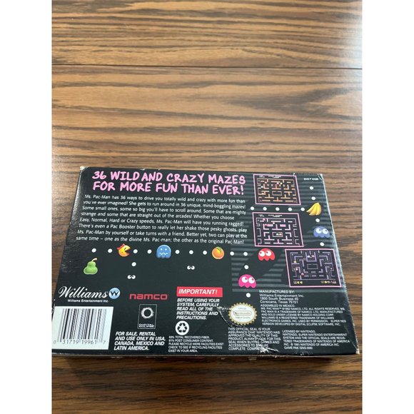 Super Nintendo Ms. PAC-MAN box and manual vintage - Picture 2 of 5